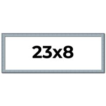 23x8 Frame Blue Scuffed Farm Board Solid Wood Picture Frame Width 0.75 Inches | Interior Depth 0.5