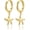 Hoop Dangle Starfish-Gold, variant on Earrings For Women 14K Gold/18 White Gold Plated Hypoallergenic 925 Sterling Silver Stud Trendy Minimalist Style For Formal Everyday Prom Bridal Bridal Wedding[e7773]