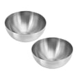 thumbnail image 1 of HEALEEP 2Pcs Multifunctional Bowl for Salad Stainless Steel Practical 11.8In, 1 of 8