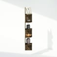 thumbnail image 6 of Furinno 5-Tier Floating Corner Shelf, Wall Mount Shelves for Storage and Display, Columbia Walnut, 6 of 6