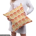 thumbnail image 5 of Ambesonne Art Nouveau Fabric by the Yard Upholstery, Modern Mushroom, 5 Yards, Orange Mustard Yellow, 5 of 5