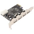 thumbnail image 1 of PCIE To USB Expansion Card, 4 Ports  Controller Expansion Cards With 480Mp/s Transmission Rate PCI E To USB 2.0 Adapter Compatible With 4X 8X 16X, 1 of 8