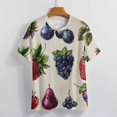 thumbnail image 3 of Various Fruits Women's Short Sleeve Tops Casual Blouses T Shirt, 3 of 6