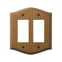 Amerelle 701RR Country Wood 2 Rocker-GFCI Wall Plate  Oak