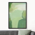thumbnail image 3 of IDEA4WALL Framed Canvas Print Mint Green Paint Stroke Landscape Abstract Wall Art Modern Artwork Decor Bohemian Minimalism Relax/Zen for Living Room, Bedroom - Black 24"x36", 3 of 5