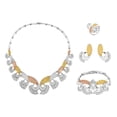 thumbnail image 2 of Jusqu'à 65 % de Réduction Ensemble de Bijoux de Mode pour Femmes 5 Pcs Accessoires Bijoux en Or Colliers Bagues Boucles d'Oreilles Bijoux en Liquidation, 2 of 9