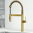 thumbnail image 5 of VIGO Edison Pro 20 in. Single Handle Pull Down Sprayer Kitchen Faucet in Matte Brushed Gold-VG02052MG, 5 of 15