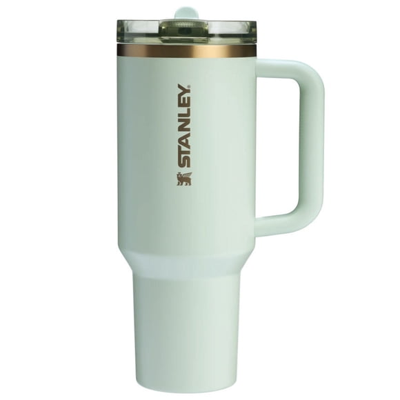 Stanley the Quencher ProTour Flip Straw Tumbler 40oz Insulated Stainless Steel Cup with Handle & Straw, Light Green