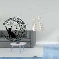 thumbnail image 2 of Encantadora escultura de pared de gato negro con forma de para amantes de los gatos. Decoración única para parejas y estatua de animal, regalo de, 2 of 8