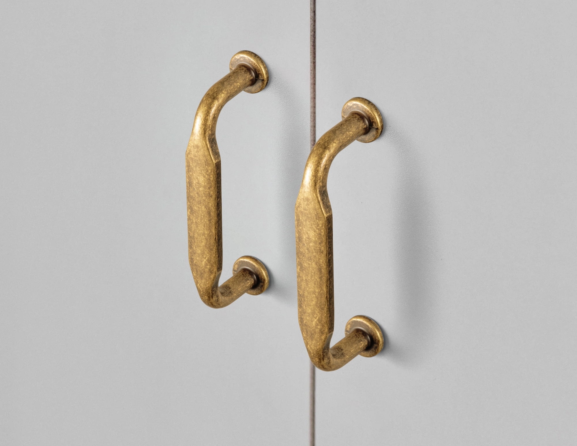 Goo-Ki 12 Pack 3''Hole Centers Antique Brass Cabinet Pulls, Closet Classic Zinc Alloy Cabinet Handles for Dresser,Drawer,and Cupboard