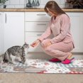 thumbnail image 3 of Pioneer Flower Floral Print Pattern Kitchen Rugs Sets Of 2, Anti Fatigue Non Slip Washable Floor Mats for Kitchen Sink Laundry, 17X30 Inch + 17X47 Inch, 3 of 6