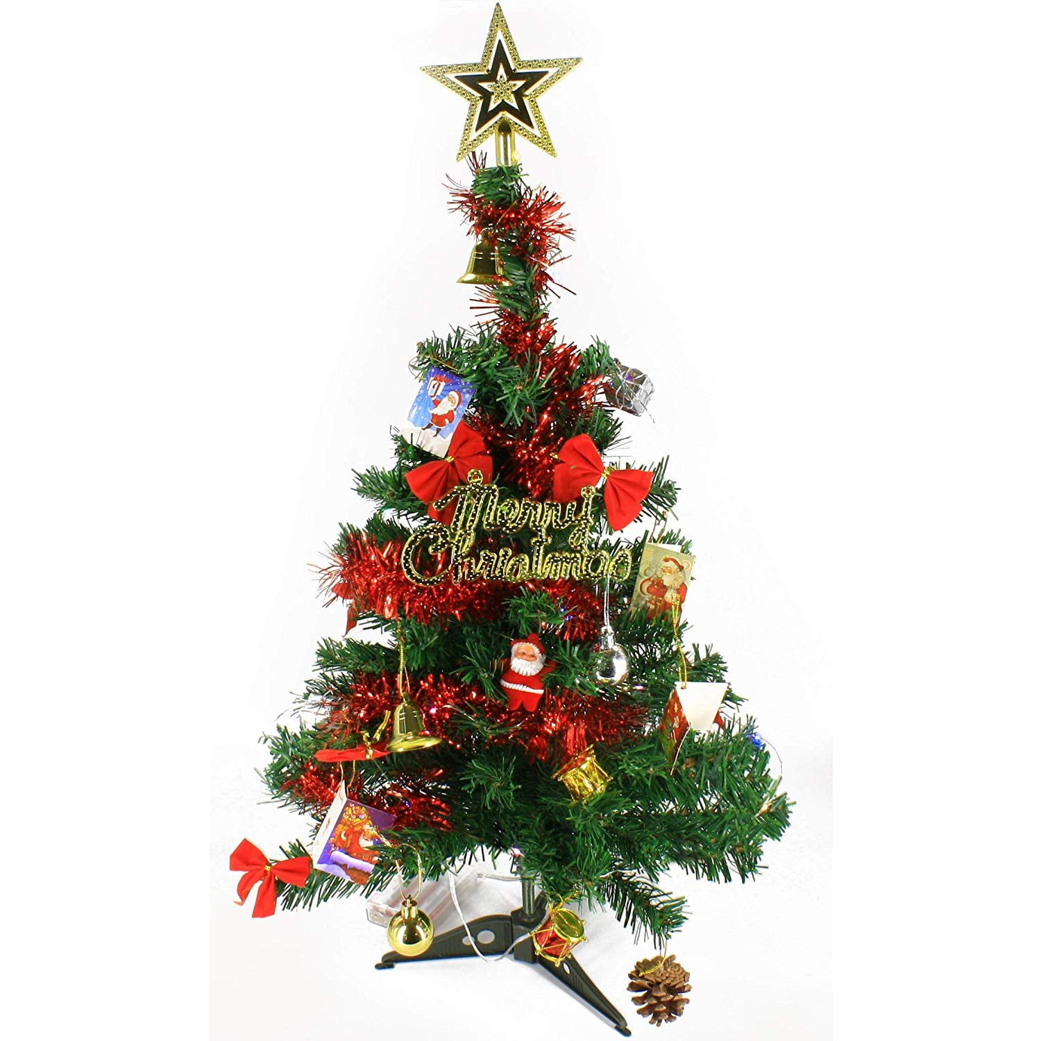 Winston Pine 3' Artificial PreLit Multi-Color Lights Christmas Tree w/Base 