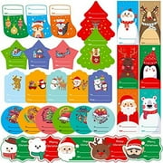 Funnlot Gift Tags Self Adhesive 236 PCS Christmas Labels for Gifts Christmas Santa Claus Stickers Christmas Tag Christmas Santa Claus Stickers Christmas Festival Birthday Holiday Decor
