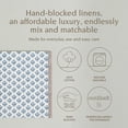 thumbnail image 2 of over&back Set of 4 Hand-Blocked Placemats - Colorful Dining Table Mat - Each Placemat is Unique - 100% Cotton - Machine Washable - Kitchen and Home Decor - Blue Blossom, 2 of 10