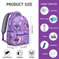 thumbnail image 6 of Butterfly Floral Backpack for Teens - Fashionable Bookbag with Padded Shoulder Straps, Large Main Compartment, Trendy Design, 6 of 6