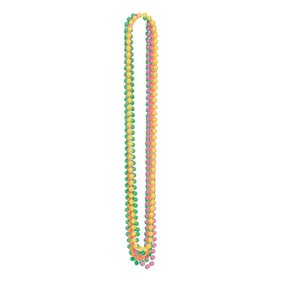 72 Pack Bulk Neon Party Bead Necklaces