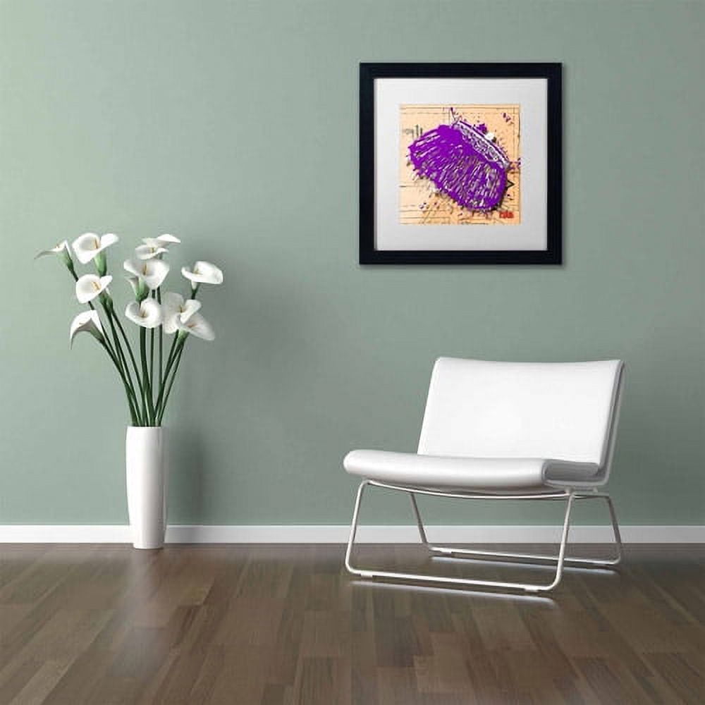 Trademark Fine Art "Snap Purse Purple" Canvas Art by Roderick Stevens, White Matte, Black Frame