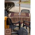 thumbnail image 5 of Outdoor Tablecloth with Umbrella Hole for Patio/Picnic/Party/Camping, Brown Western Cowboy Waterproof Table Cloth Square Cover Washable, Farmhouse Country Textured (54"x 54"), 5 of 8