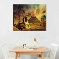 thumbnail image 2 of Acheng Canvas Print Wall Art - Ancient Egypt Secrets Pyramid Sphinx - Wall Decor Modern Artwork Paintings Pictures for Living Room Stretched and Framed Ready to Hang  20x16in, 2 of 6