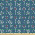 thumbnail image 2 of Ambesonne Floral Fabric by the Yard Upholstery, Simple Doodle Flowers Meadow, 5 Yards, Hot Pink and Dark Turquoise, 2 of 5