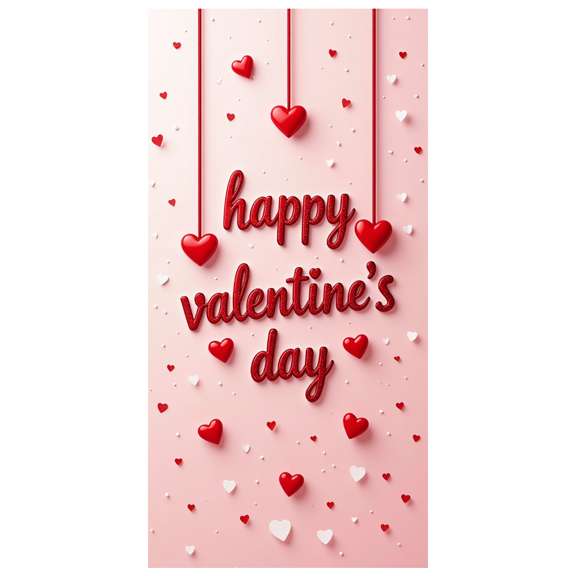 LUUFILx Valentine's Day Backdrop Banner Decorations Photography Props Party Supplies Heart Decor Background