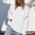 thumbnail image 4 of Sweaters for Women 2025 Fall Winter Long Sleeve Crewneck Loose Knit Sweater Jumper Top Womens Pullover Sweaters, 4 of 7