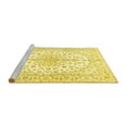 thumbnail image 2 of Ahgly Company Machine Washable Indoor Rectangle Medallion Yellow Traditional Area Rugs, 5' x 7', 2 of 4