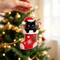 thumbnail image 6 of Christmas Acrylic Ornament, Flat Stocking Pendant, Clear Christmas Tree Decoration, Durable Hanging Holiday Decor, 3.14x1.18 Inch for Home and Party, 6 of 7