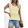 thumbnail image 3 of PRETTYGARDEN Womens Crochet Tank Tops Summer Spring Boho Sleeveless Cute Knit Sweater Vest Trendy Beach Vacation Clothes, 3 of 11