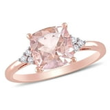 Morganite and Diamond Accent Cocktail Ring in 14K Gold