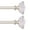 Champagne (2Pack), variant on Curtain Rod Adjustable Window Drapery Rods with clear acrylic plexiglass square finials, 3piece brackets, hardware kits. Gold 28-48 inches.