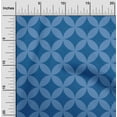 thumbnail image 2 of oneOone Cotton Cambric Medium Blue Fabric Geometric Sewing Craft Projects Fabric Prints By Yard 42 Inch Wide, 2 of 4