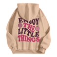 thumbnail image 6 of NinXxx Women's Print Hoodie Pullover for Daily Fall Winter Wear Khaki S, 6 of 8