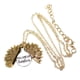 thumbnail image 3 of Collar de Medallón de Flor de terre de Mujer Grabado Salvador Collar de apertura de girasol dorado, 3 of 10