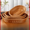 thumbnail image 2 of Cesta de frutas de ratán, pan para bocadillos, plato de frutas y verduras, almacenamiento de escritorio, cesta de flores, cesta de almacenamiento tejida a mano, 2 of 4