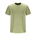 thumbnail image 5 of Wyobmus Men's Crew Neck T-Shirts Breathable Moisture Wicking Sport Shirt Lightweight Soft Home Wear Tops With Odor Control Solid Color T-Shirt S-2Xl B-Green, 5 of 6