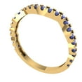 thumbnail image 2 of 0.36 ctw Wedding Band for Women - 18K Yellow Gold Simulated Tanzanite Stackable Eternity Ring, 2 of 6