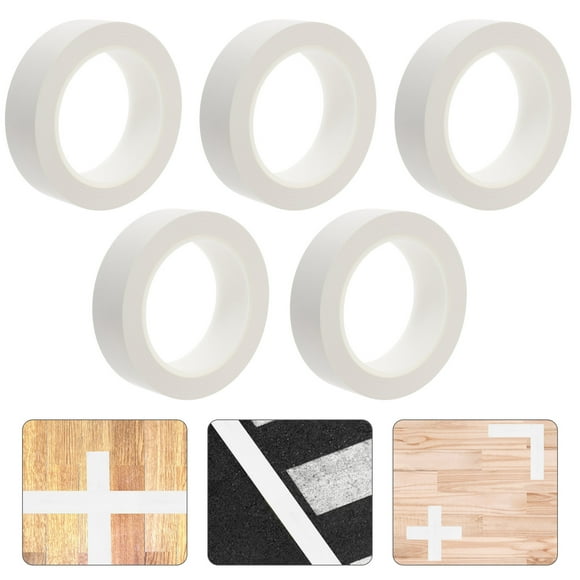 WRITWAA 5 Rolls Tape Heavy Duty Duct Tape White PVC For General Users