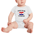 thumbnail image 2 of I'm Not Yelling, I'm Croatian Cute Baby Rompers Baby Bodysuit (White, 6-12 Months), 2 of 5