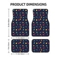 thumbnail image 2 of Salouo Space Dinosaur for Car Floor Mat Set of 4–Car Carpet Mats - Car Mats with Anti-Slip Backing & Driver Heel Pad Universal Fit for Cars, Trucks, SUVs, and Vans, 2 of 6
