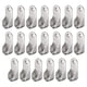 thumbnail image 1 of Soportes de Extremo de Varilla de Closet Ovalados de Aleación de Zinc, Soporte de Brida para Varilla de Vestidor Ajuste para Diámetro de Varilla 16mm 20Pcs, 1 of 3