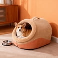 thumbnail image 4 of Warm Bed Hooded Cat Bed A Calm Suitable For Cats Washable Detachable Padding Suitable For Under 20 Pounds To Spend The Winter, 4 of 5