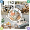 thumbnail image 4 of Orange Boho Geometric and Plant Pattern Square Tablecloth,Waterproof Square Table Cover,Wipeable Spillproof Washable Table Cover for Home Kitchen Party Decor 42"X42"(107x107cm), 4 of 6