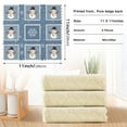 thumbnail image 3 of 6PCS Dish Towels and Dish Cloths Reuseable Dishcloths Sets for Washing Dishes, Cooking, Baking Size 11" x 11" Smiling Snowmen Wearing Black Hats, 3 of 9