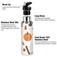 thumbnail image 3 of Yayeee 20oz Insulated Water Bottle Double Wall Stainless Steel with Flip Straw Lid, Hand Drawn Pumpkin, 3 of 7