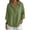 a-159Army Green62, variant on Womens Solid Color Collared Three Quarter Sleeve Henley Shirt With Partial Button Placket Relaxed Fit Lightweight For Casual Daily Wear Office Outings Cozy Top