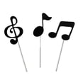 thumbnail image 2 of THOPBPRK 6pcs Diy Music Note Cake Toppers for Birthday Party Decorations,music Themed Party Decorations, Musical Theme Cupcake Picks, Festive Party Supplies, Gifts, Celebration Cake Flags, Black, 2 of 6
