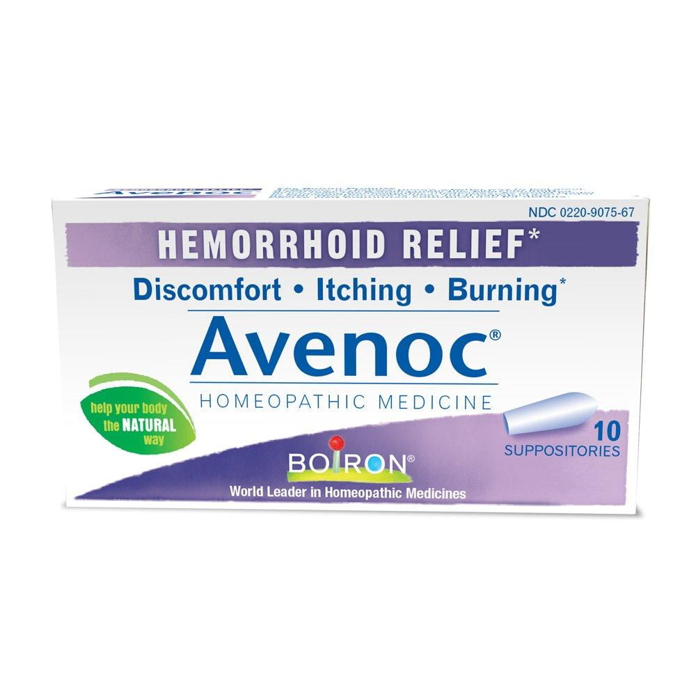 Avenoc, 10 Suppositories, Homeopathic Medicine for Hemorrhoid Relief