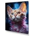 thumbnail image 2 of Designart "Dreamy Devon Rex Cat I" Animals Cat Canvas Wall Art, 2 of 7