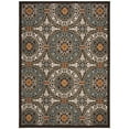 thumbnail image 6 of SAFAVIEH Veranda Durga Geometric Indoor/Outdoor Area Rug, 6'7" x 6'7" Round, Chocolate/Aqua, 6 of 6
